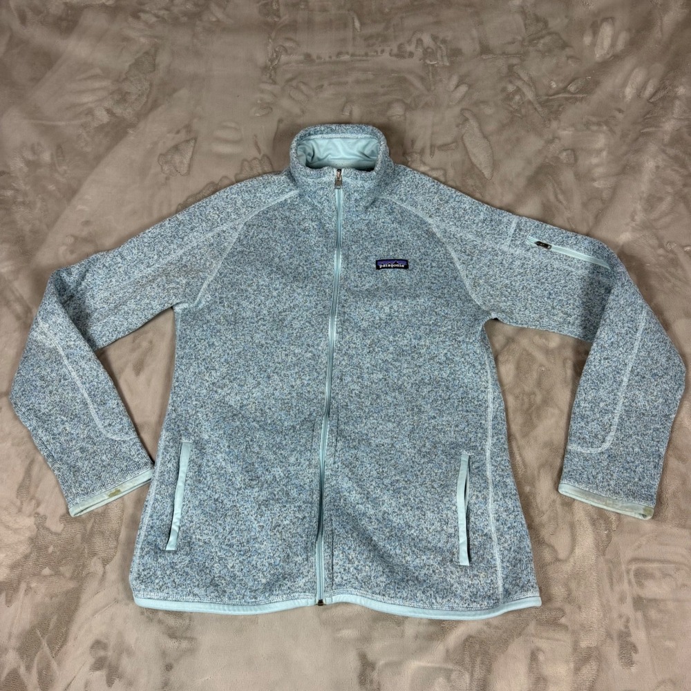 Patagonia Better Sweater Full Zip Jacket Womens Large Blue Marl Fleece 25542